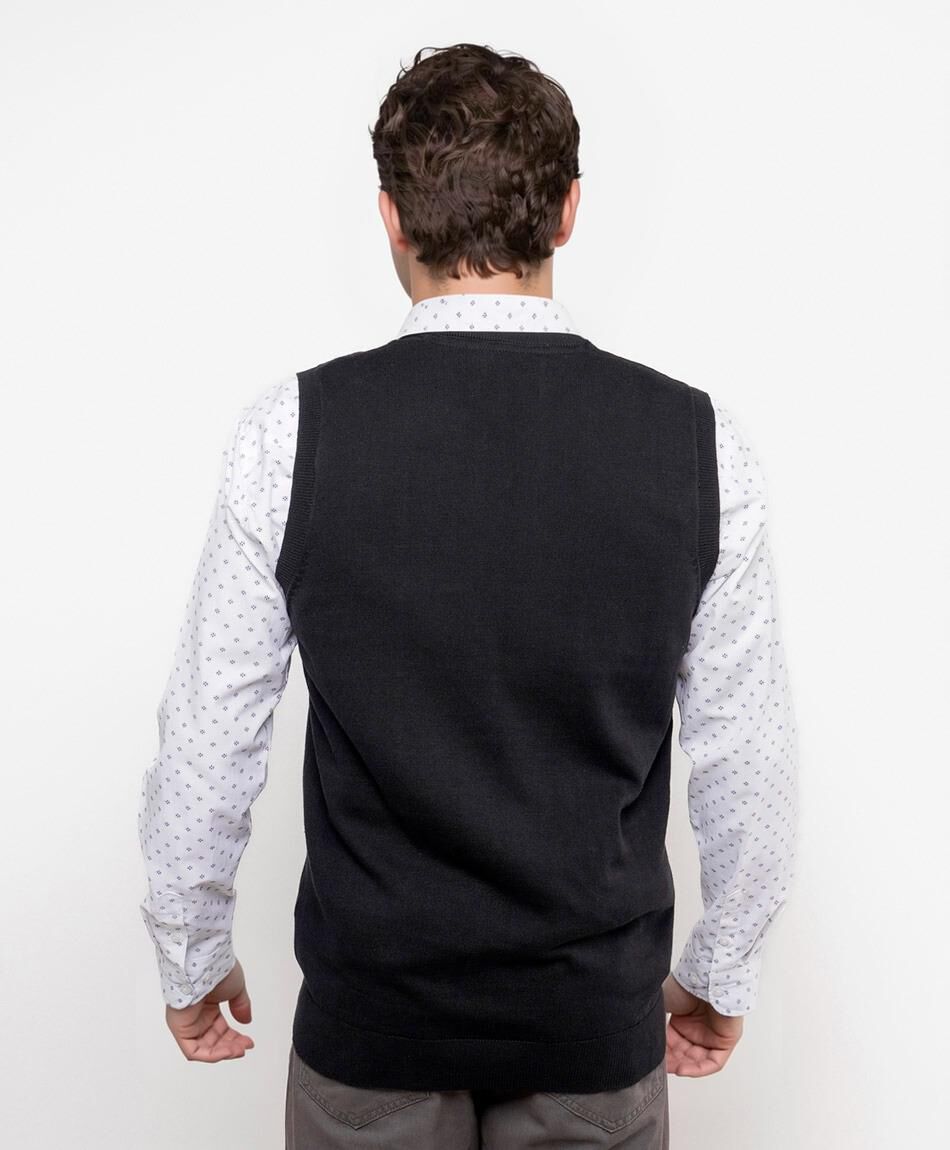 Sweater hombre sin mangas negro