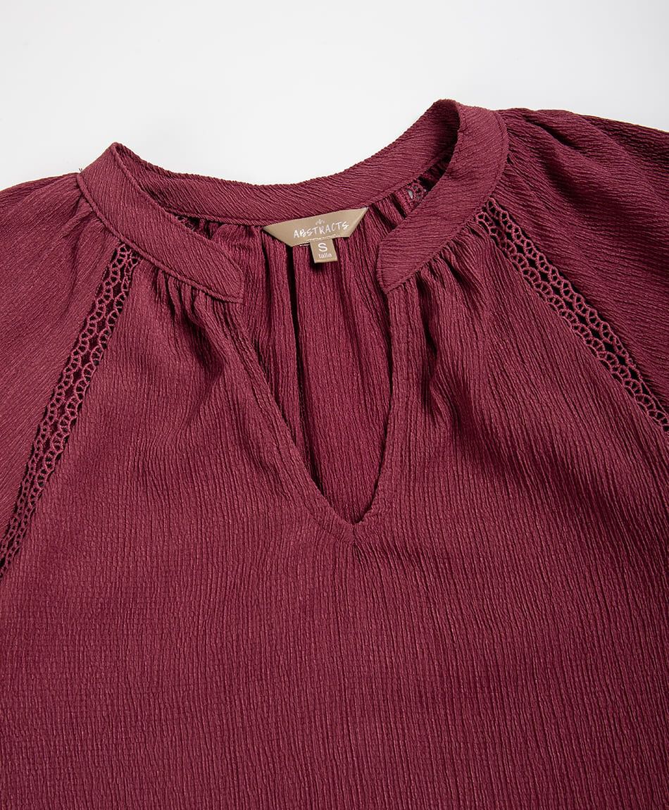 Remera mujer mao encajes