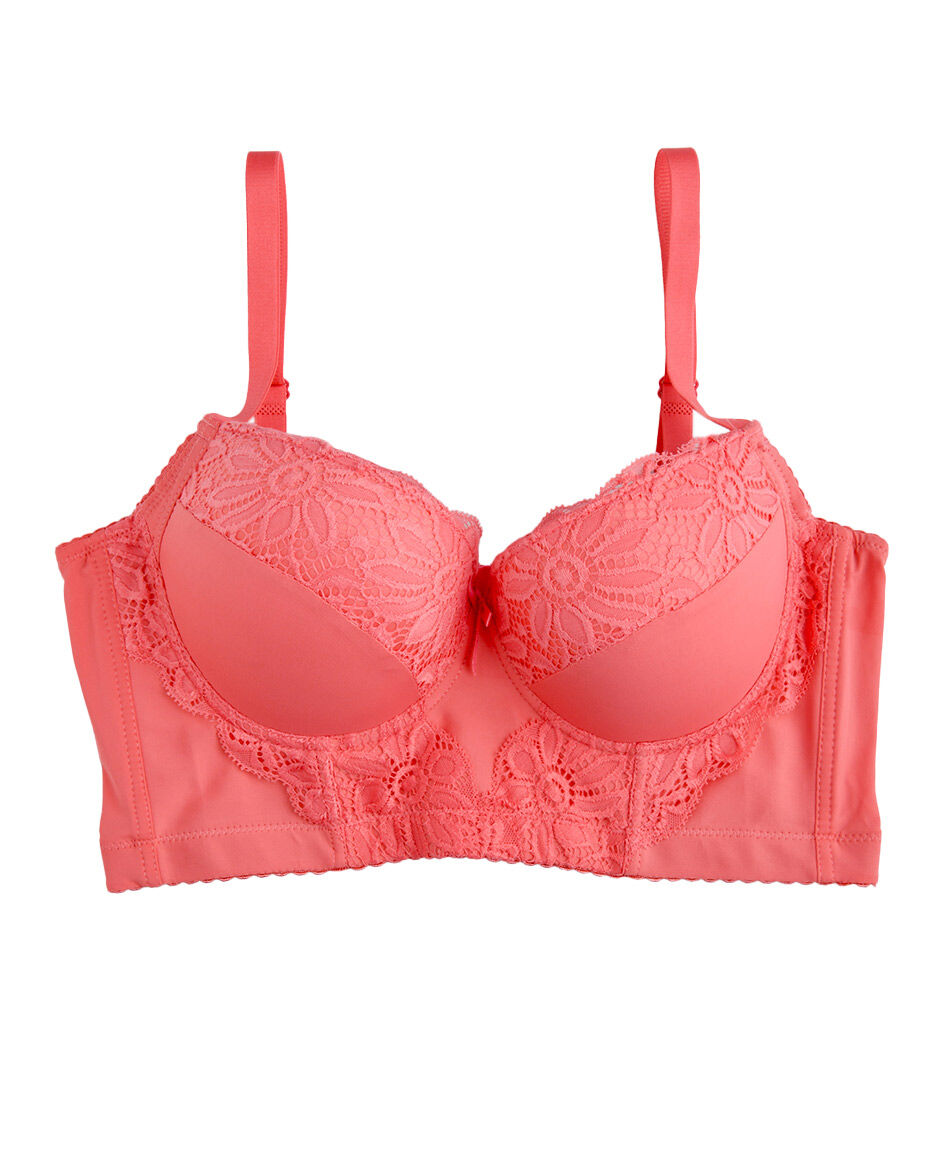 Corpi&ntilde;o mujer push up encajes corset