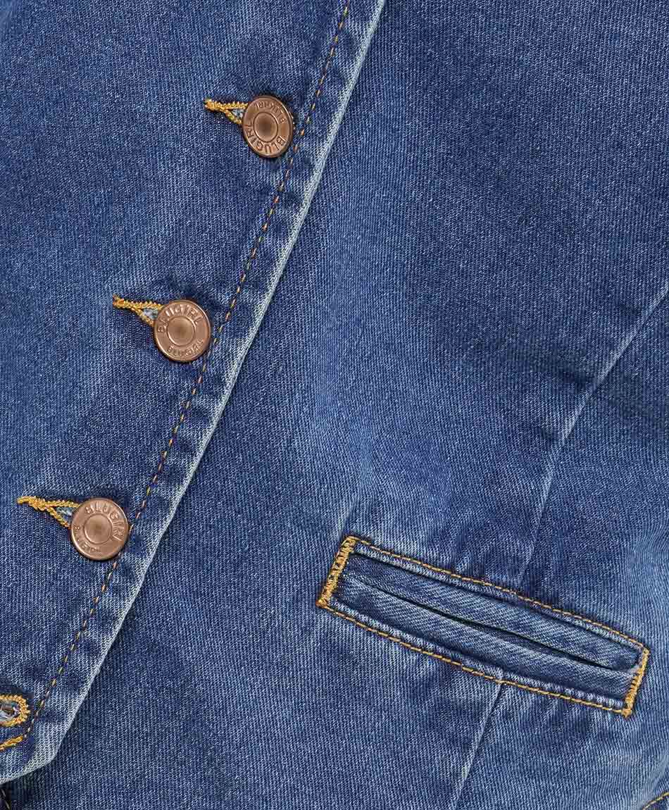 Vest mujer denim trenzas