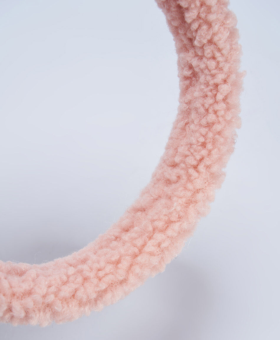 Orejera ni&ntilde;a sherpa pink