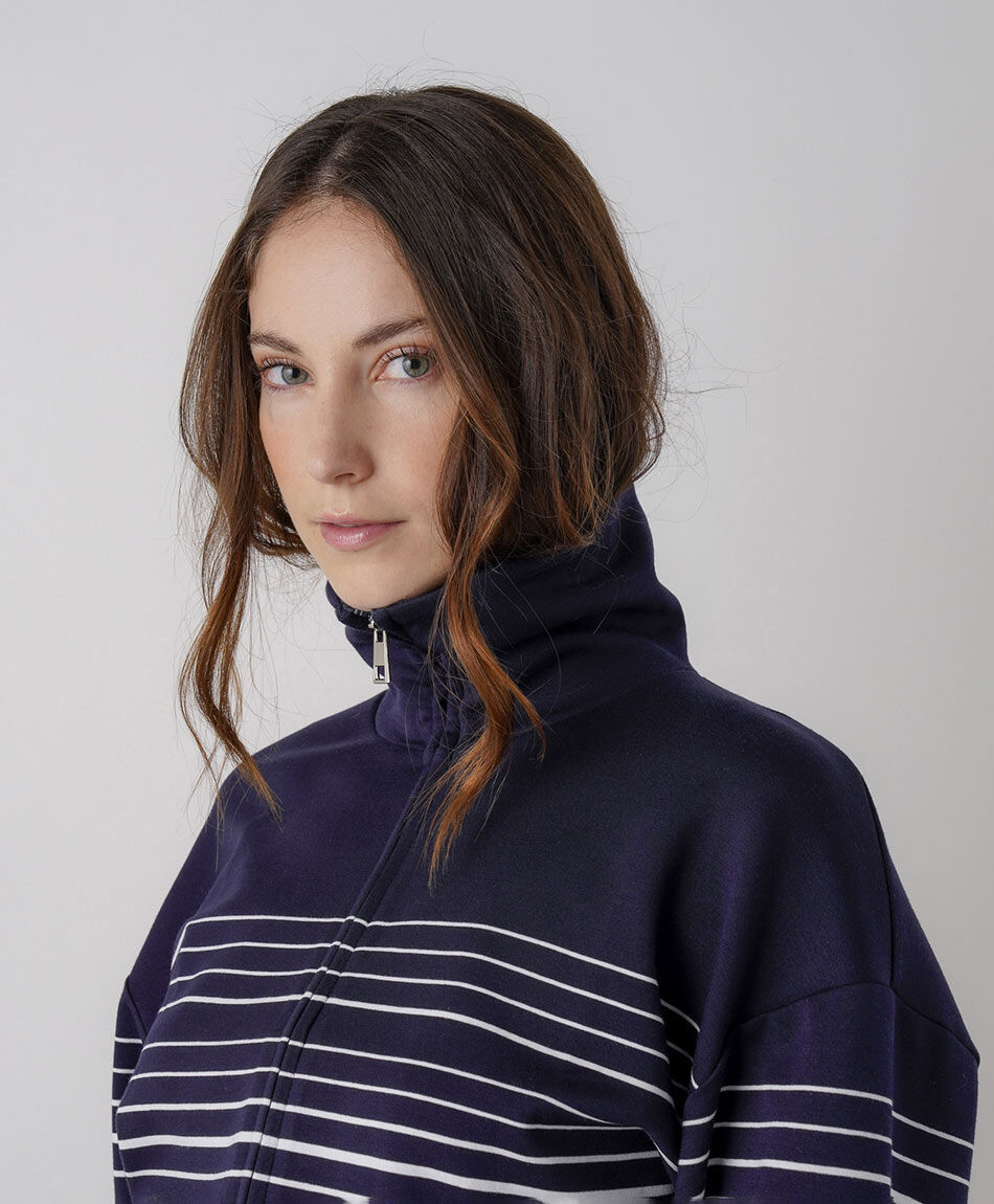 Campera mujer lineas crop