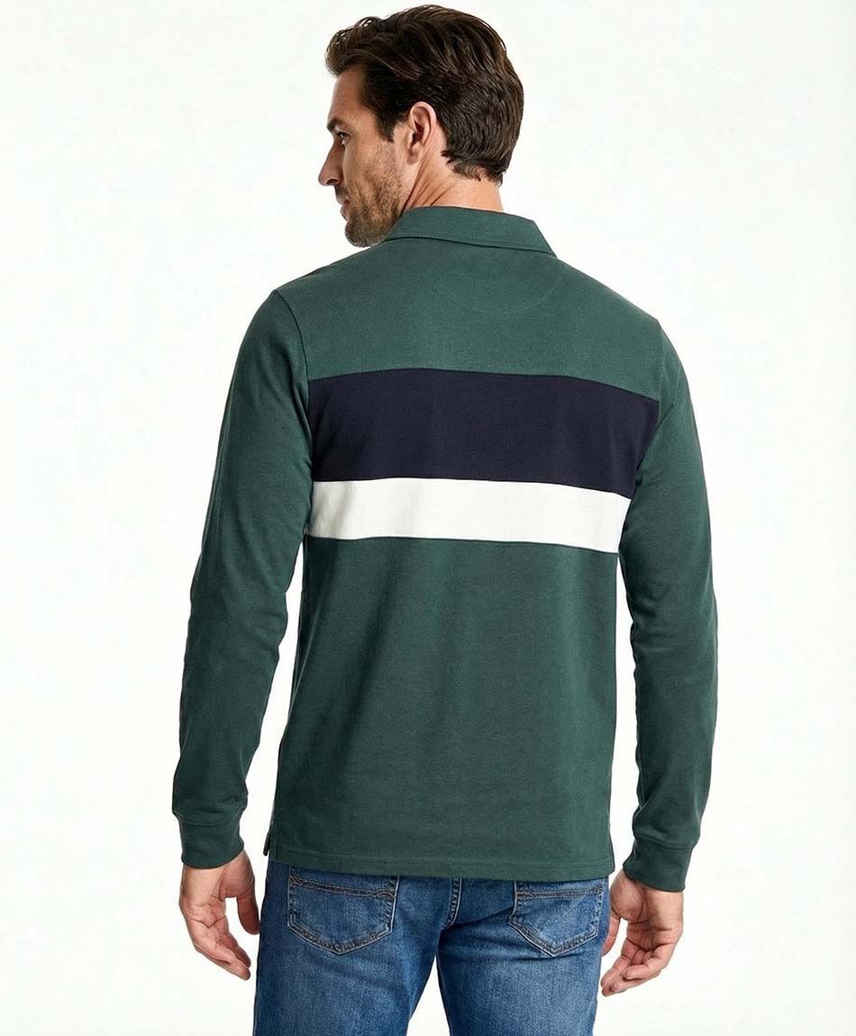 Remera hombre franja bicolor