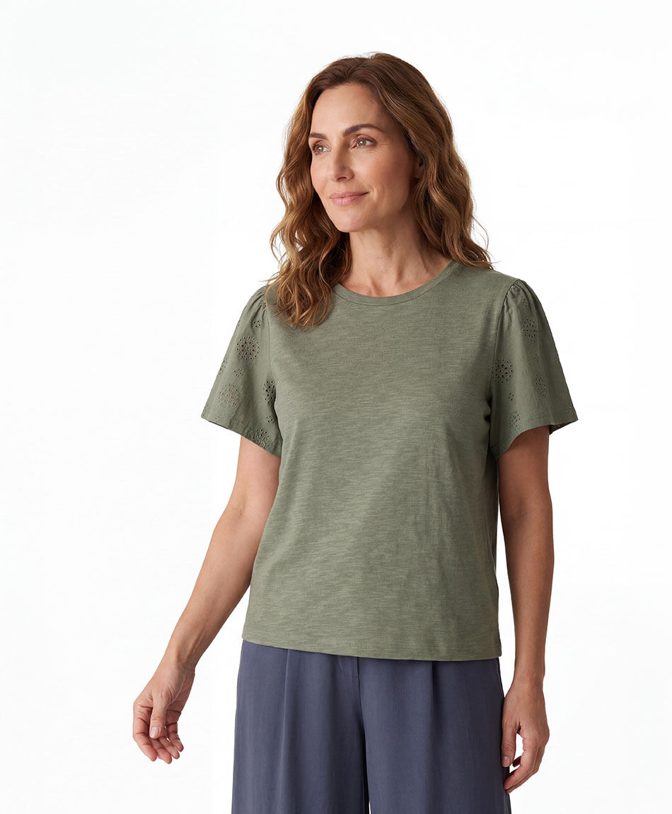 Remera mujer manga globo
