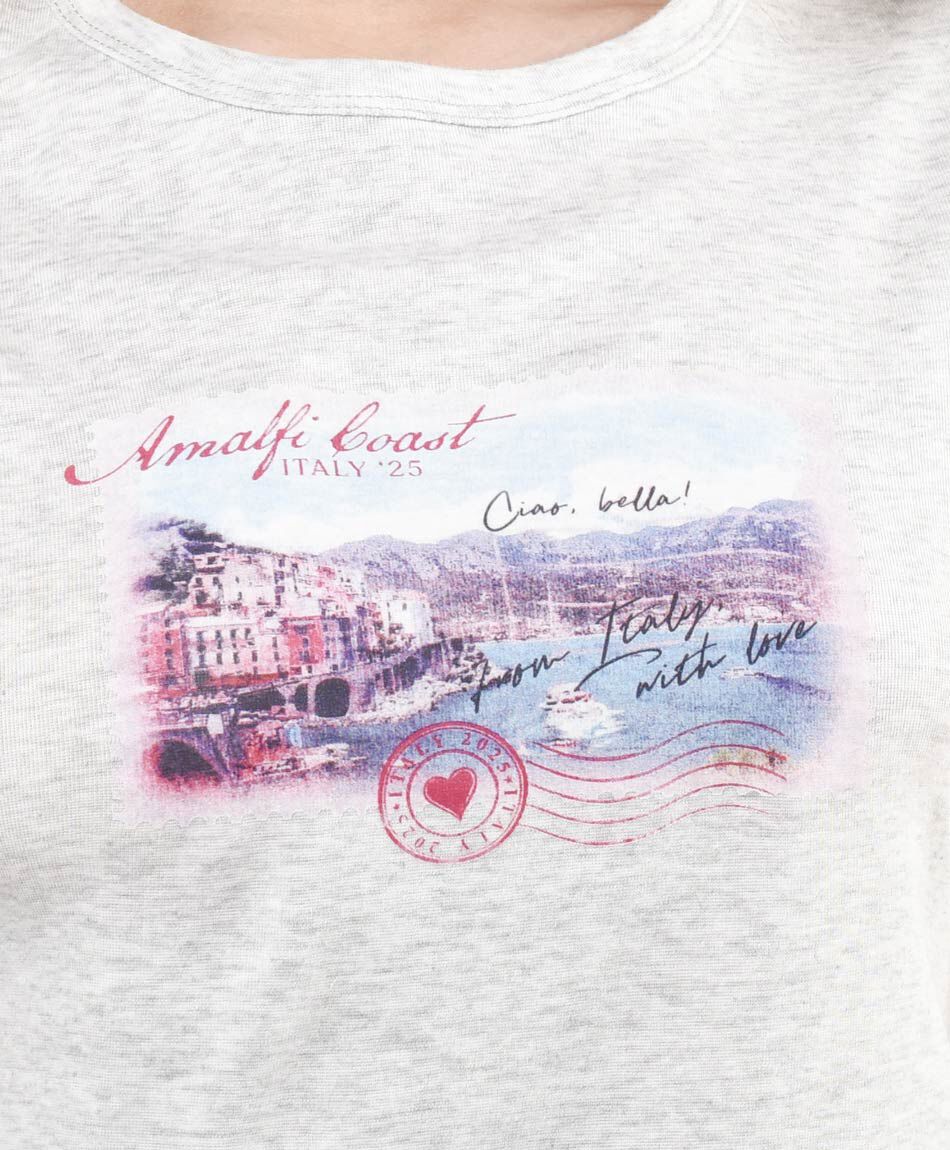 Remera mujer print italy