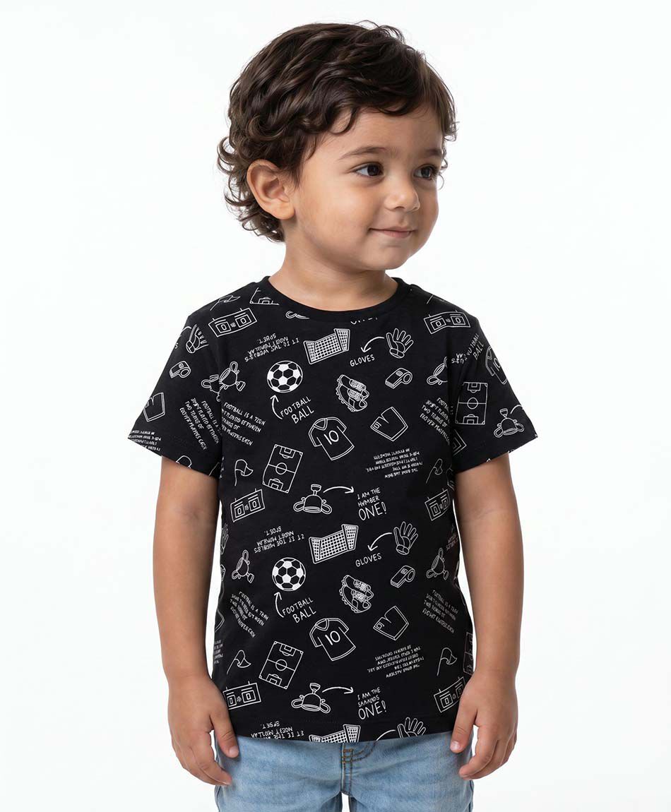 Remera beb&eacute; dibujos f&uacute;tbol