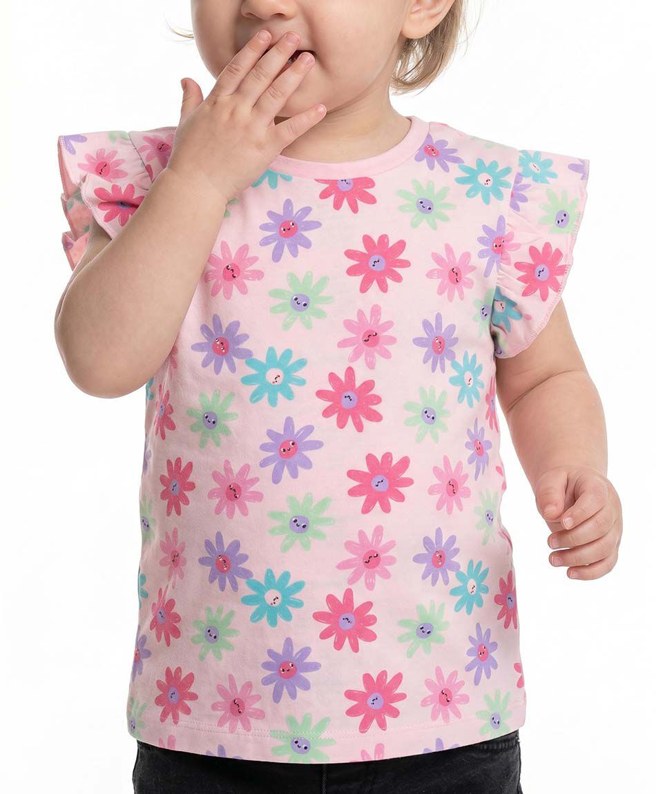 Remera beb&eacute; florcitas