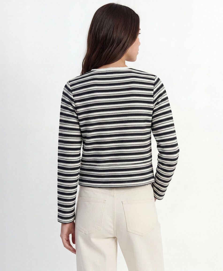 Campera mujer lineas crop