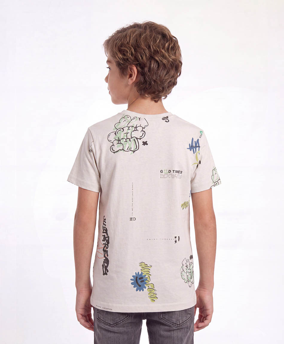 Remera nino mix graffiti