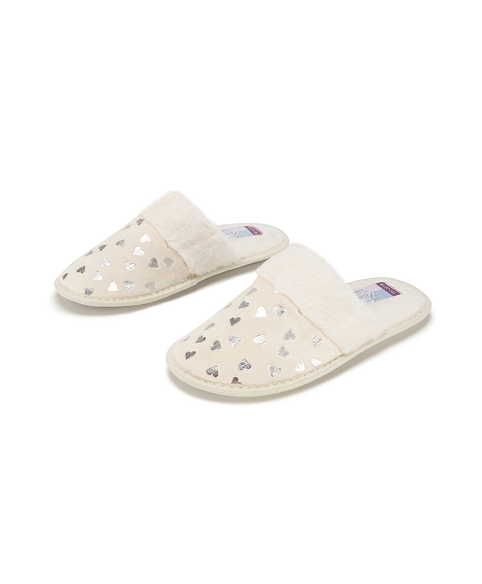 Pantufla mujer corazones brillantes