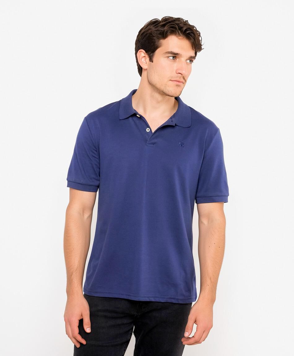 Remera hombre lisa cuello piqu&eacute;