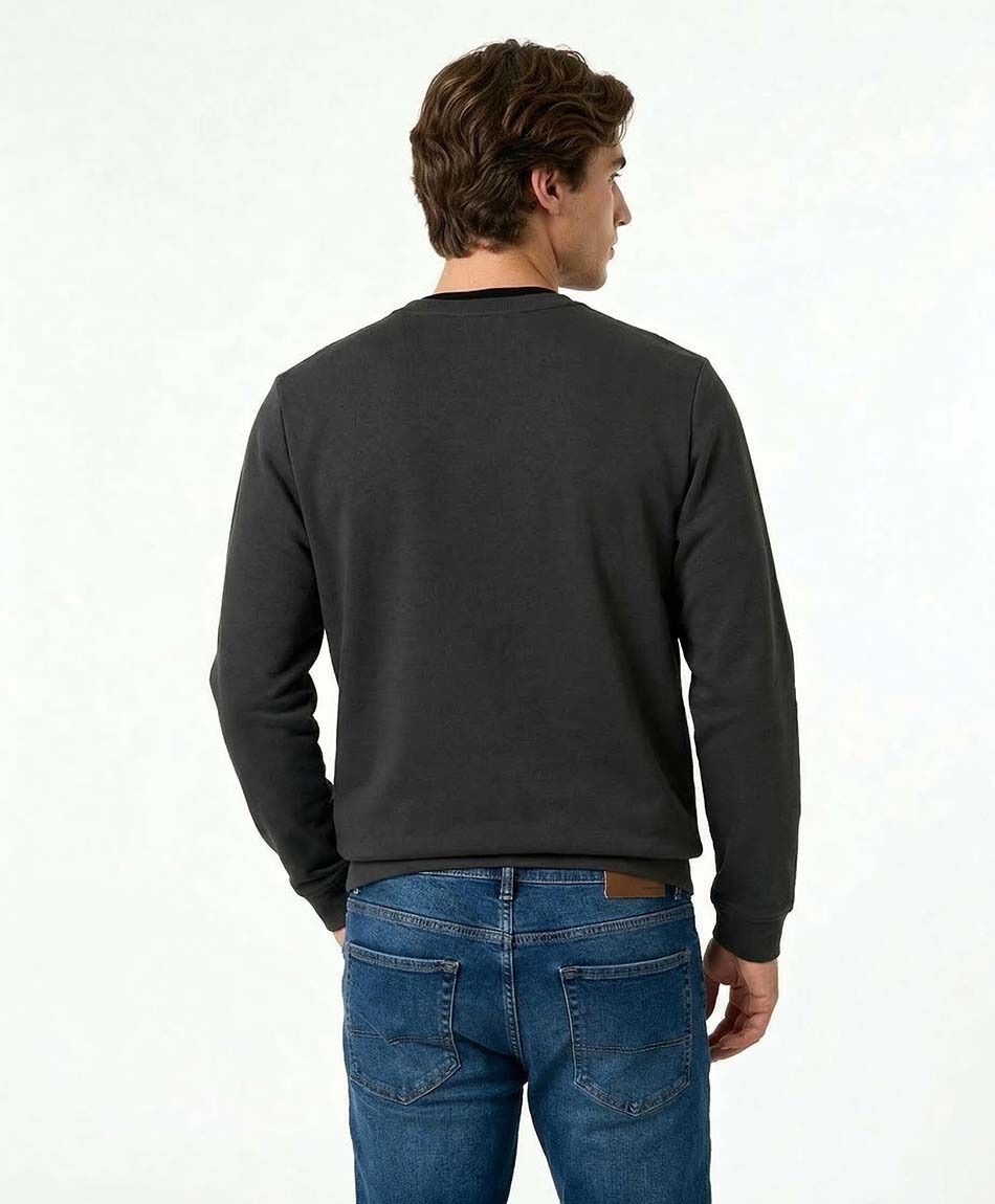 Buzo hombre cuello redondo black