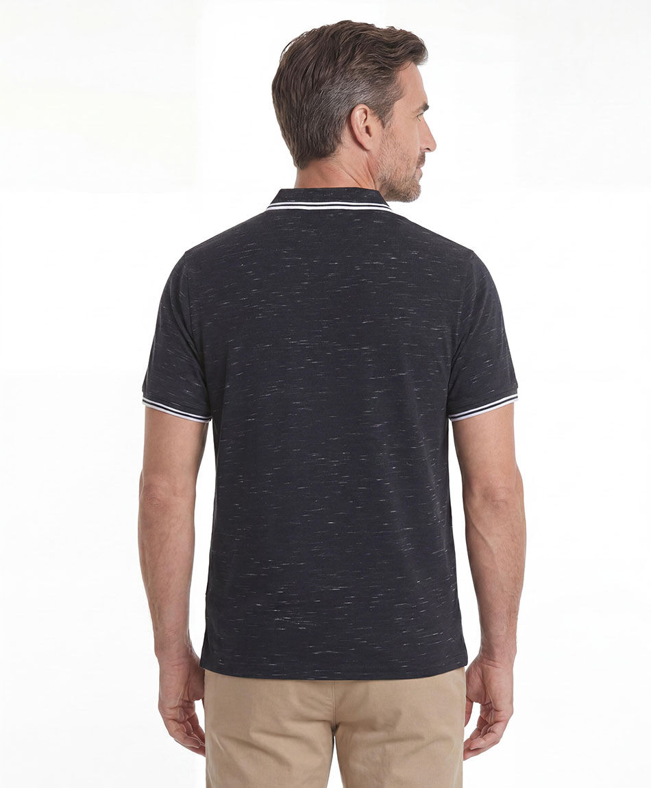 Remera hombre polo jaspeada