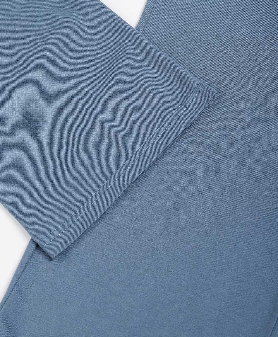 Pijama hombre cuello v lineas blue