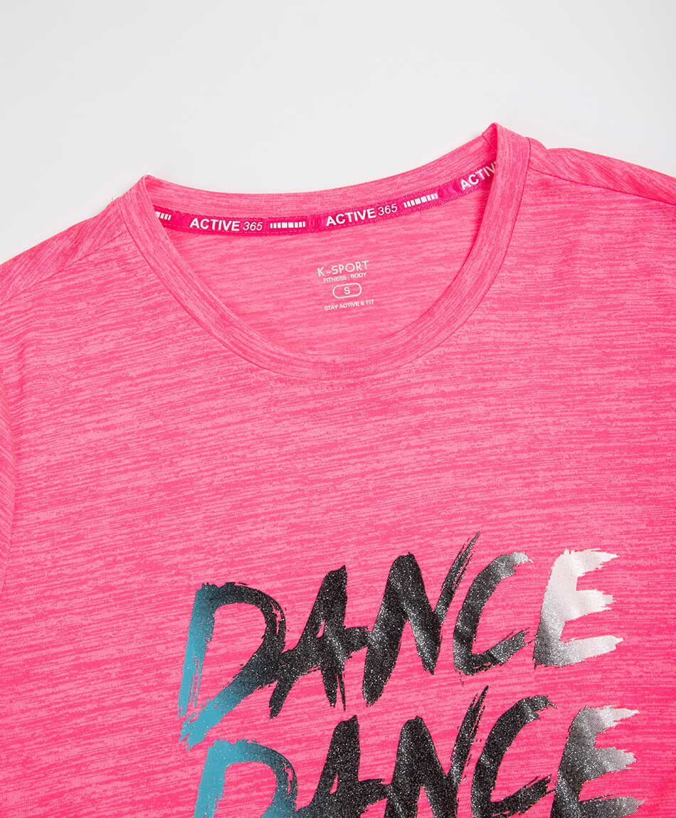 Polera deportiva mujer melange dance