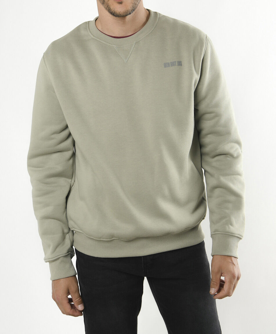 Buzo hombre doble estampado verde