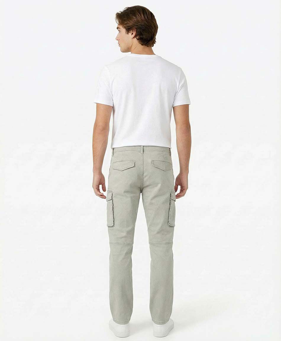 Pantal&oacute;n hombre liso cargo