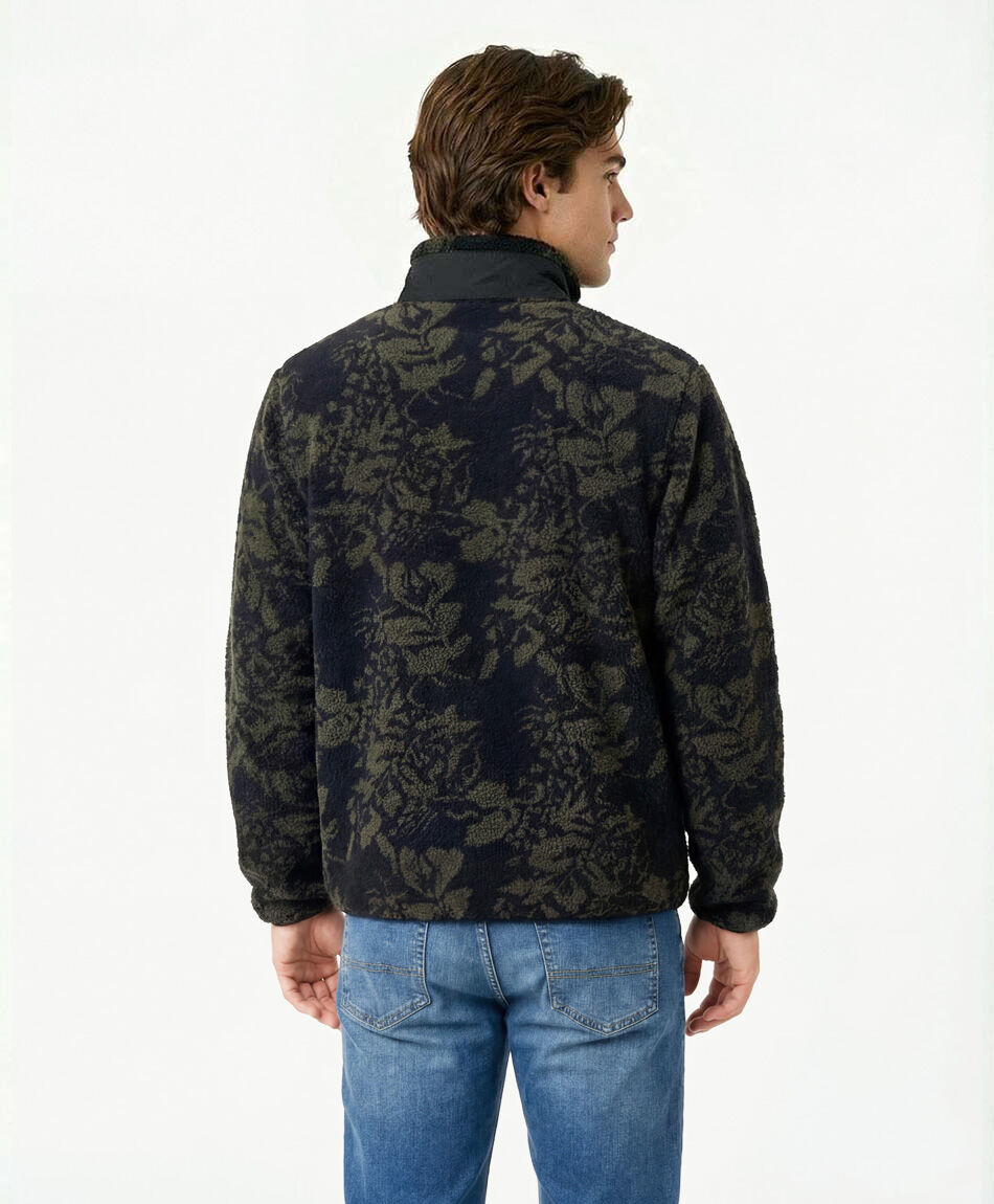 Campera hombre dise&ntilde;o sherpas verde
