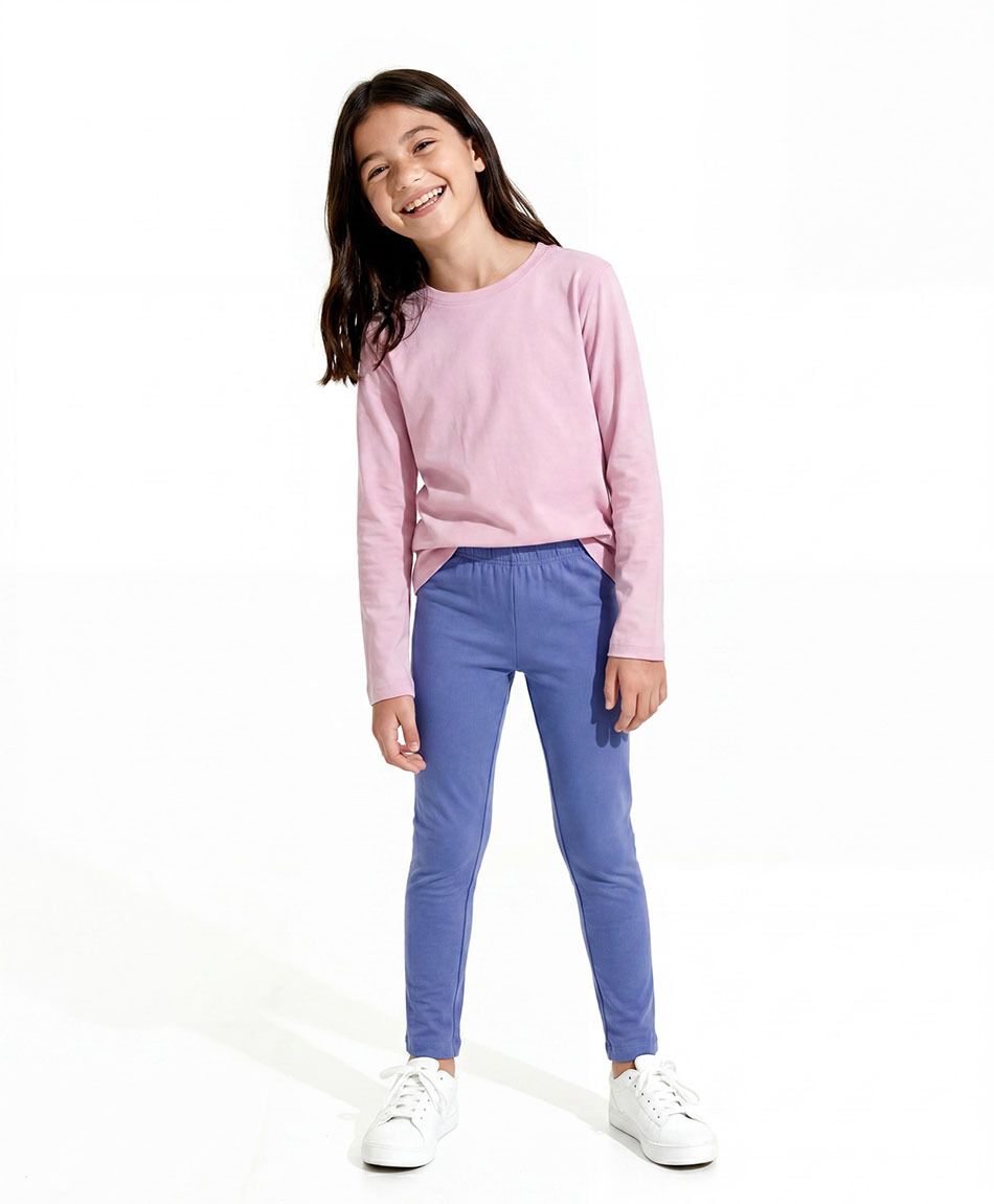 Leggins ni&ntilde;a b&aacute;sica morada