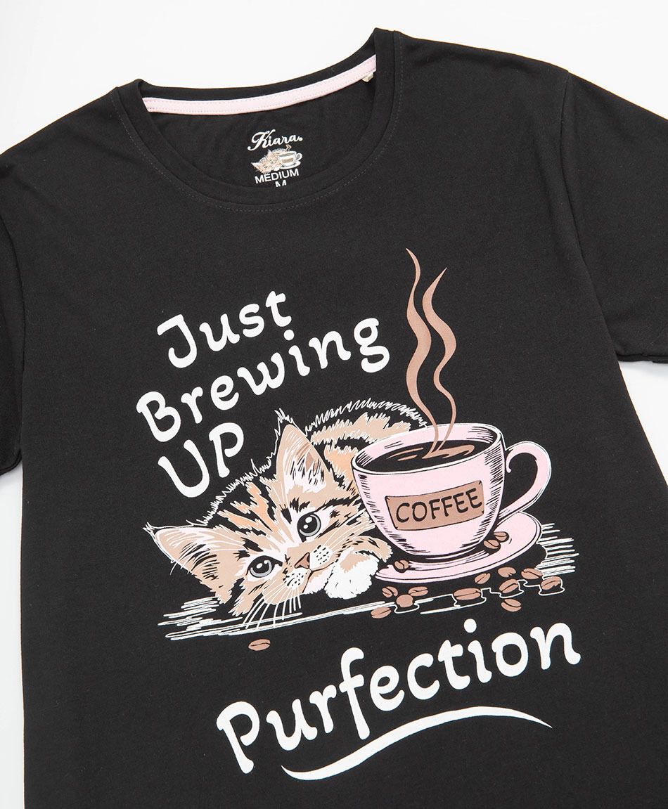Camison mujer coffee cat