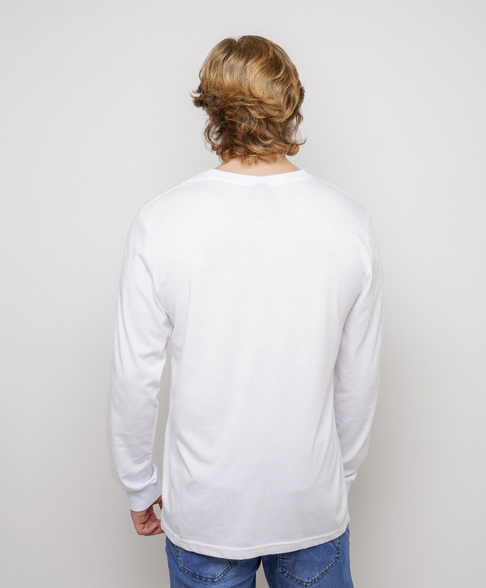 Remera hombre lisa manga larga