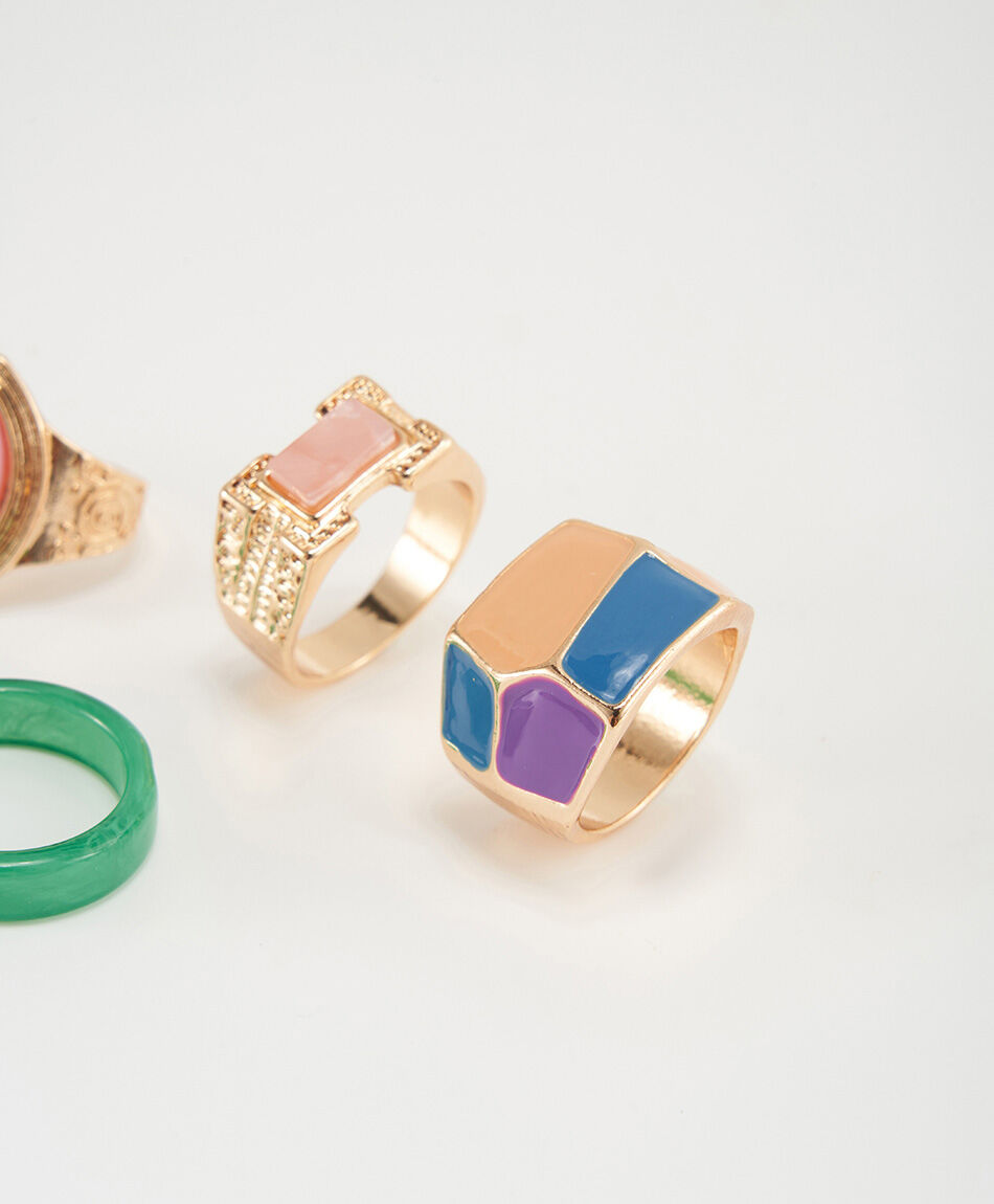 Set anillos mujer mix colores