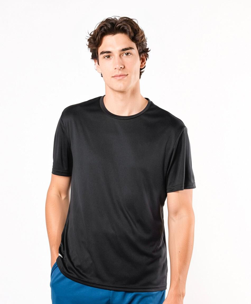 Polera deportiva hombre running lisa