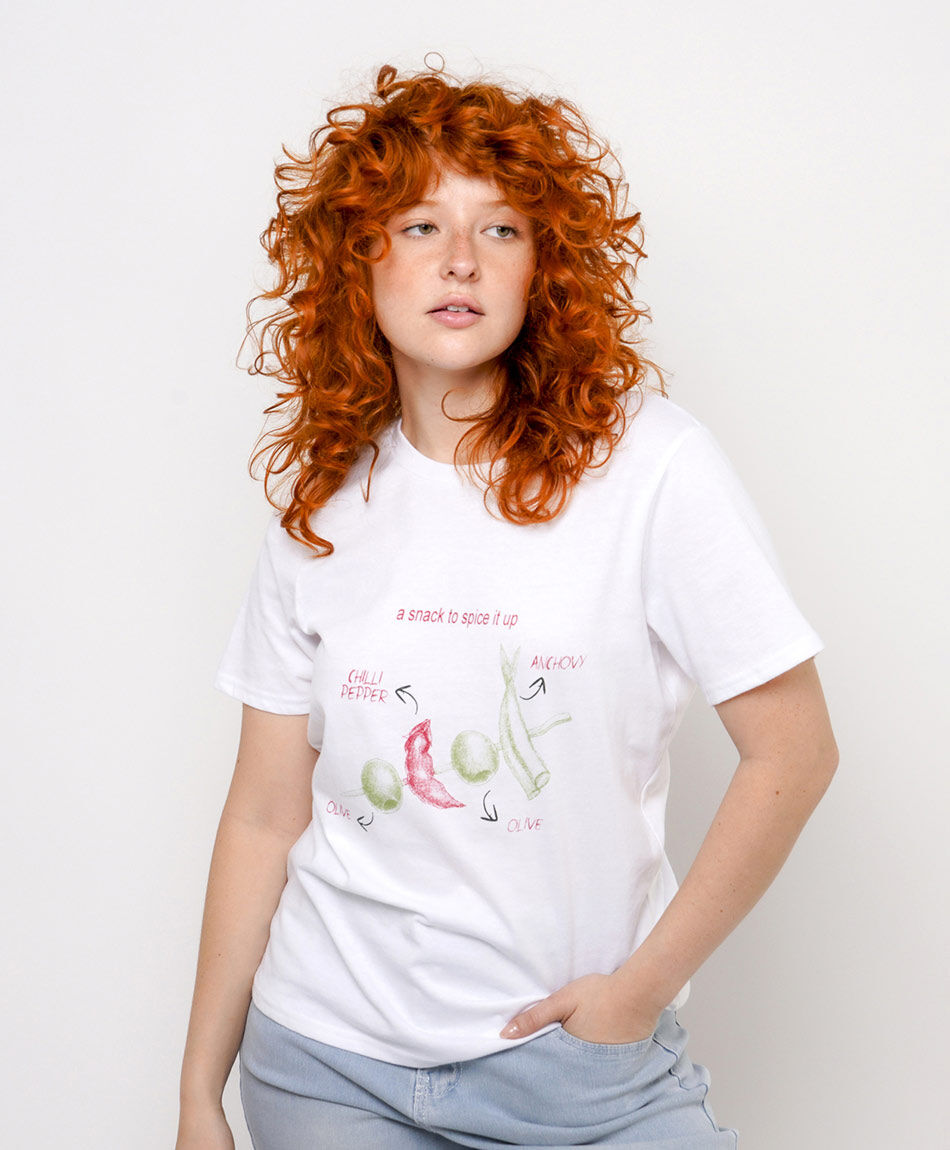 Remera mujer estampado oliva