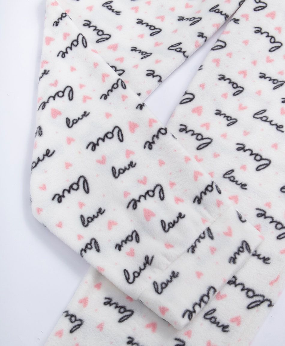 Pijama mujer micropolar letras