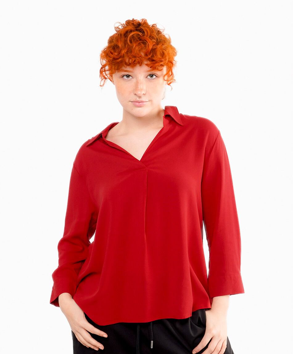 Camisa mujer lisa elegante