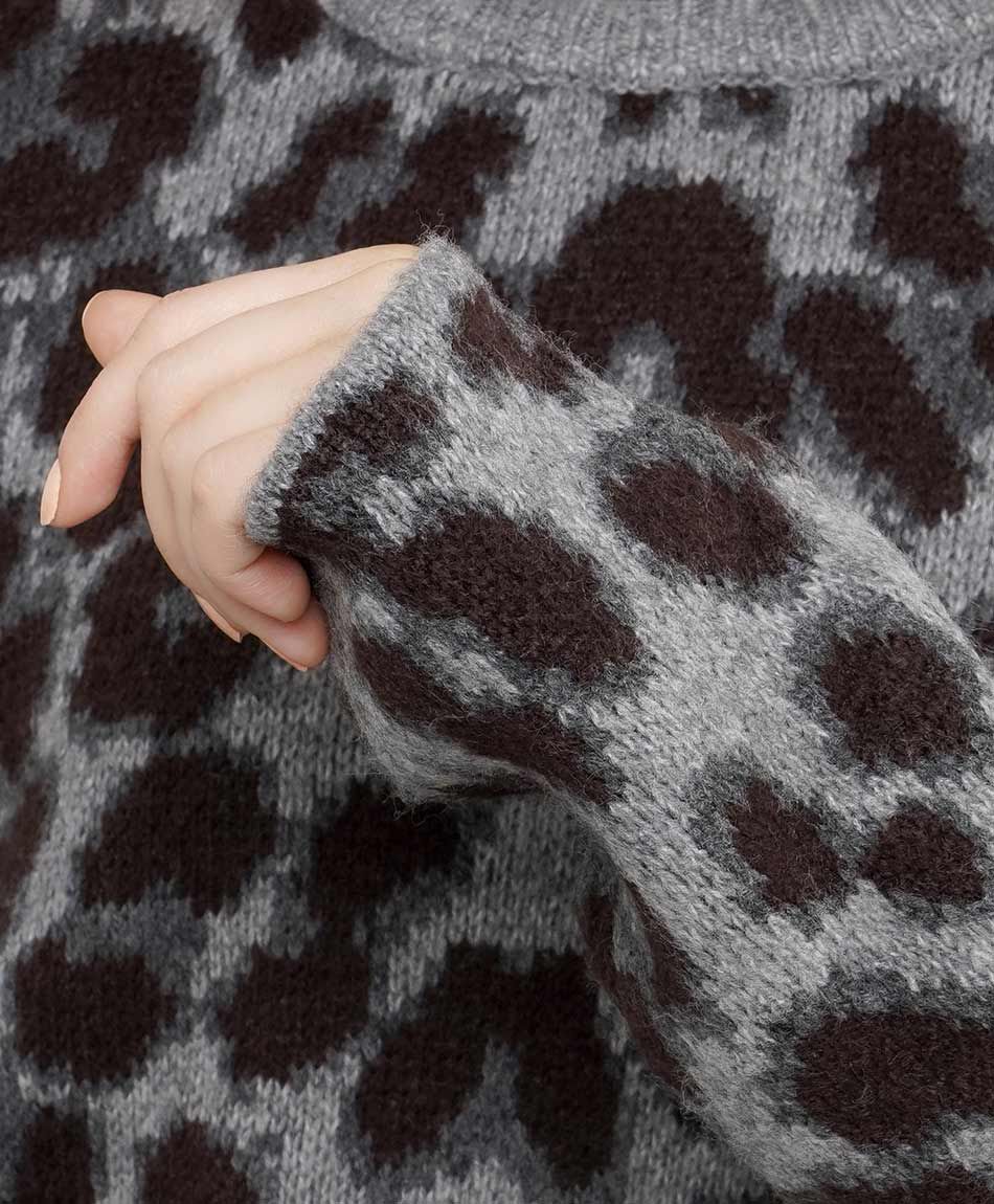 Sweater mujer tejido animal print