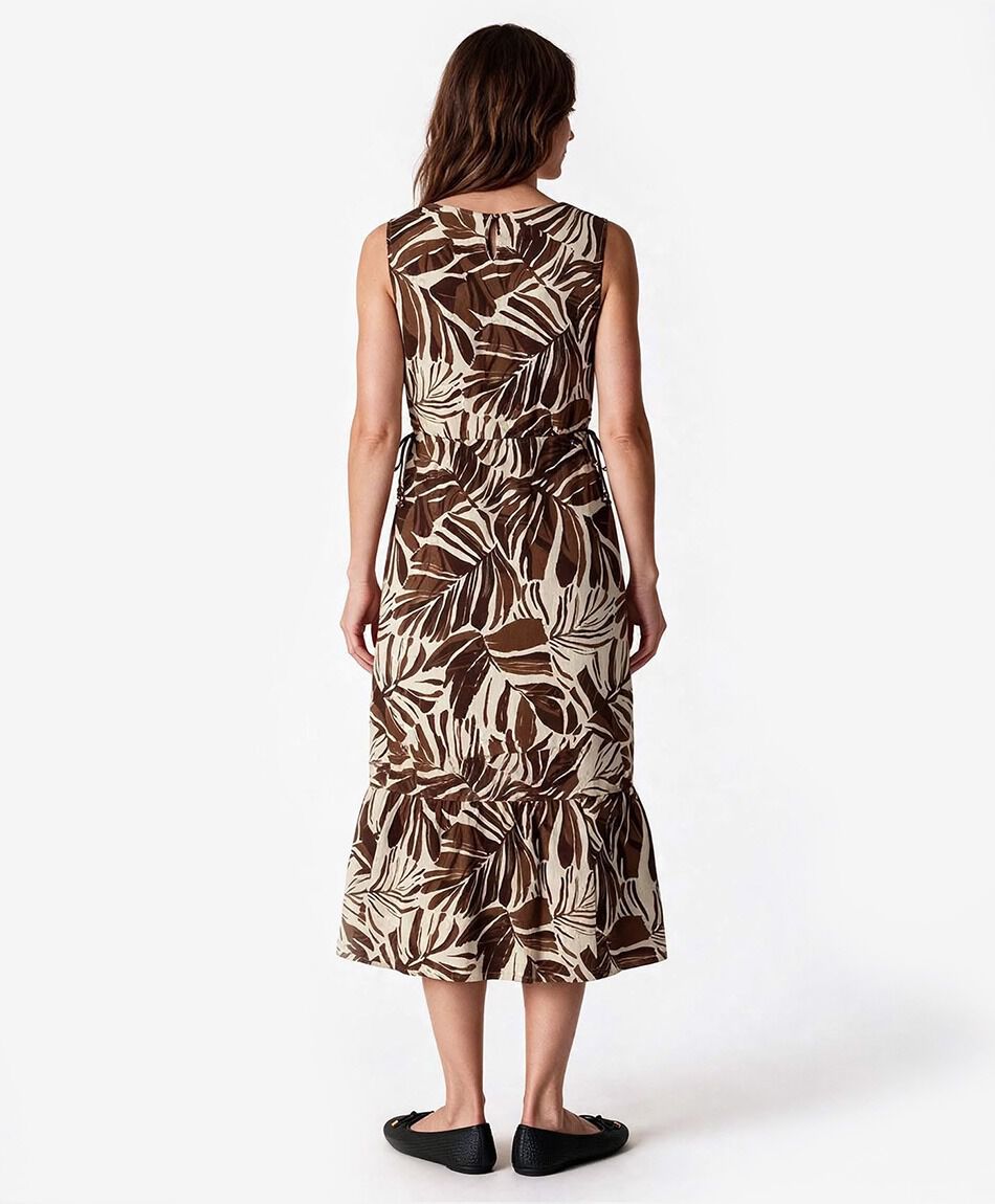 Vestido mujer hojas