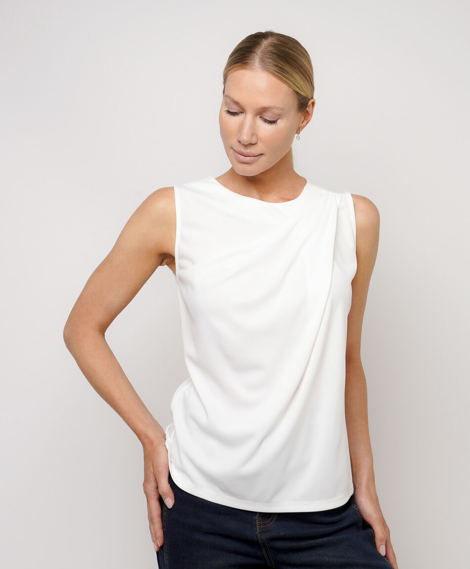 Camisa mujer top drapeada