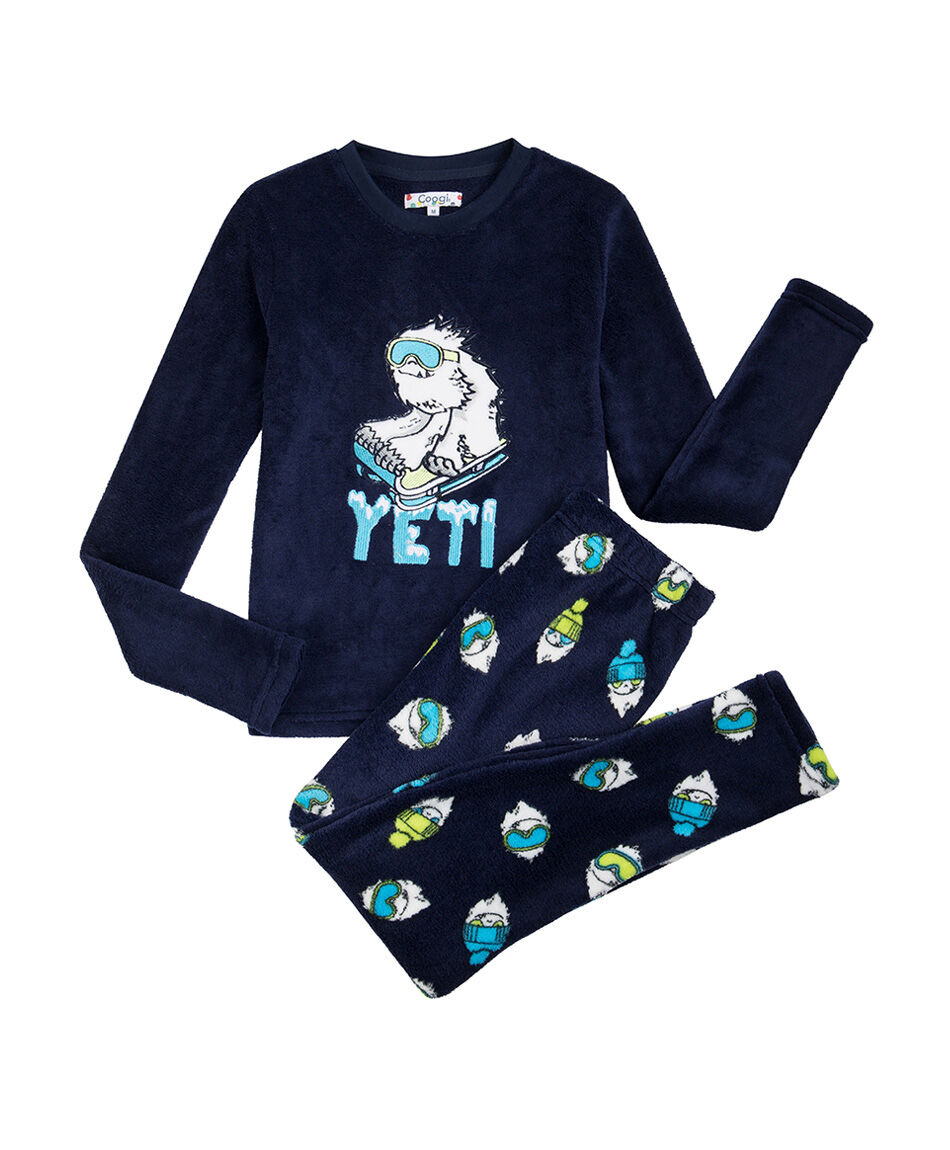 Pijama ni&ntilde;o estampado yeti