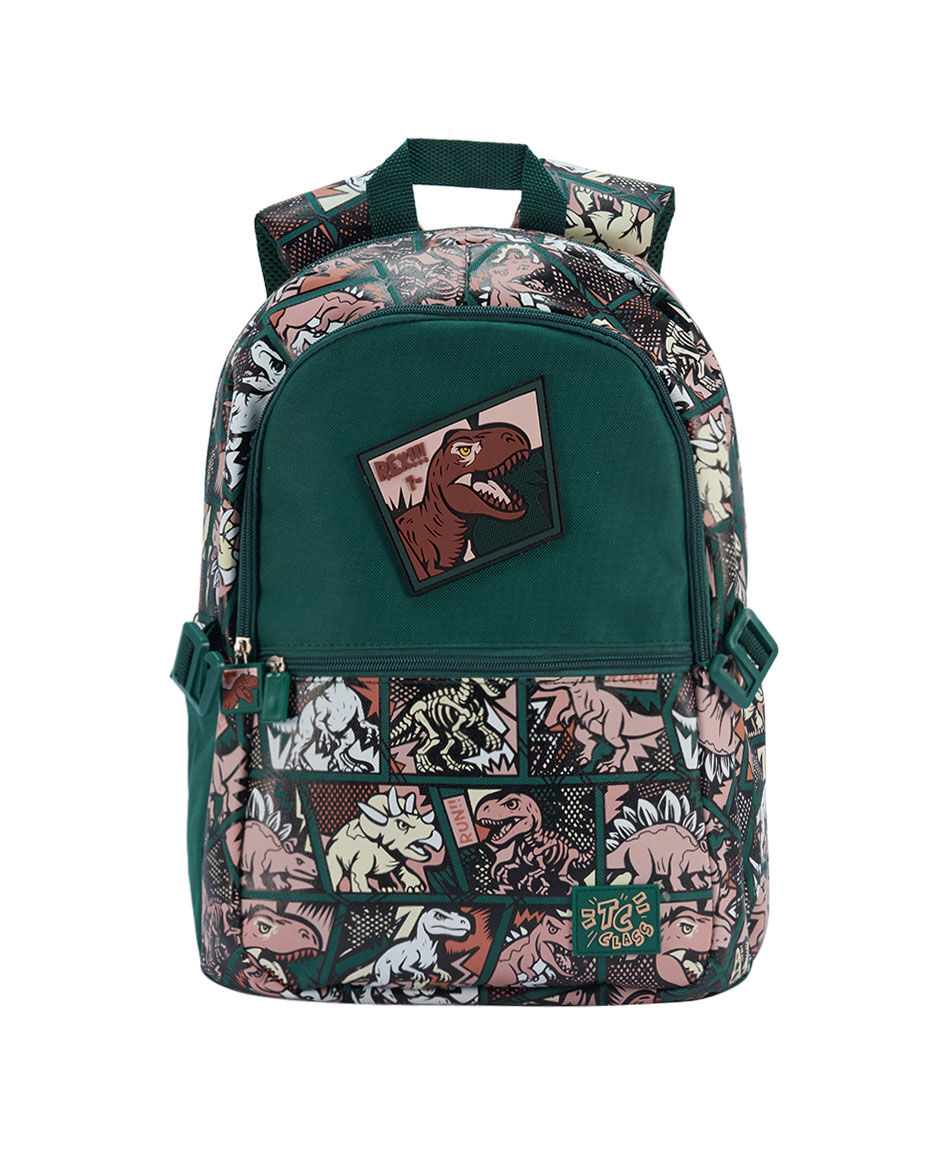 Pack mochila y accesorios escolar dinosaurio