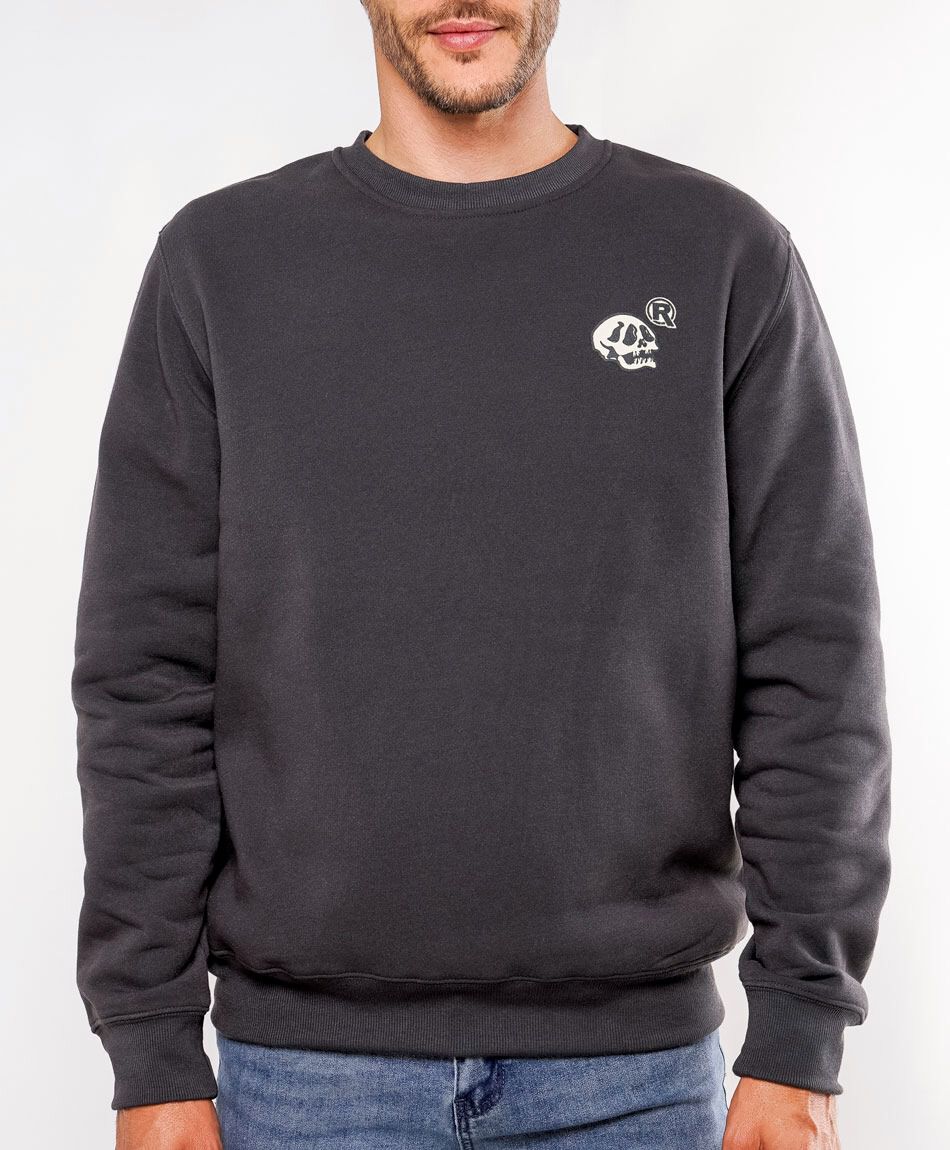 Buzo hombre doble estampado calavera