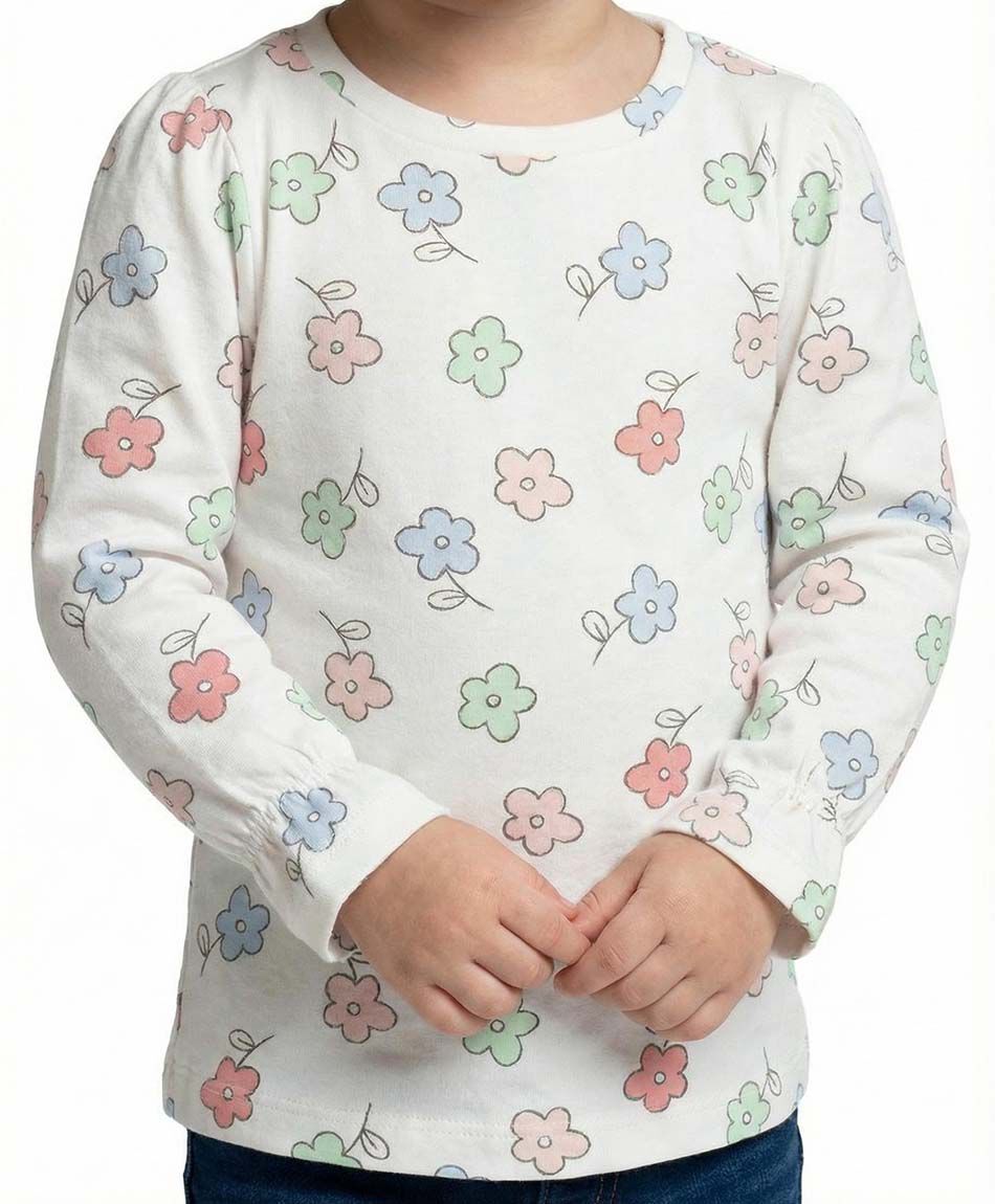 Remera beb&eacute; floreada