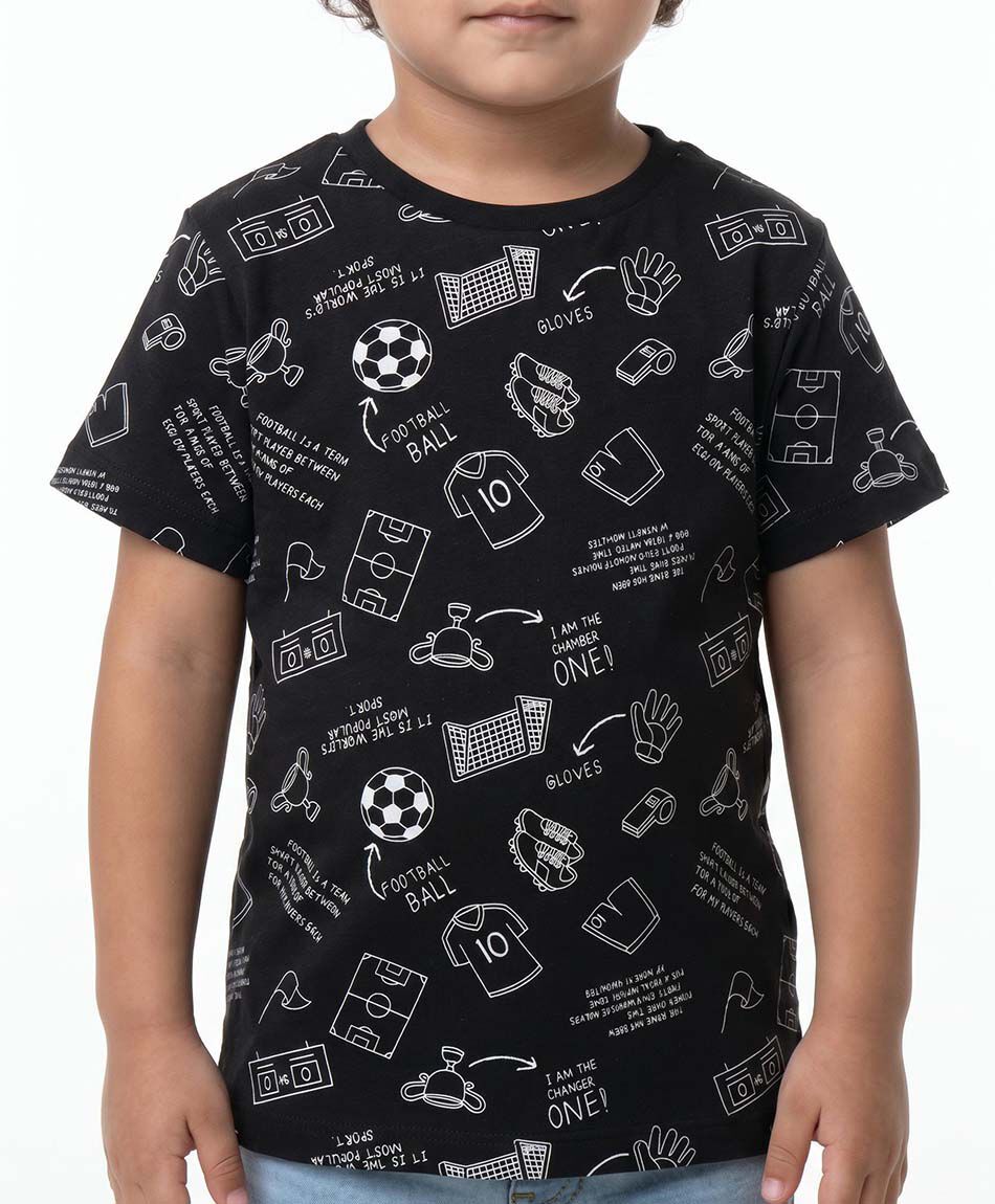 Remera beb&eacute; dibujos f&uacute;tbol