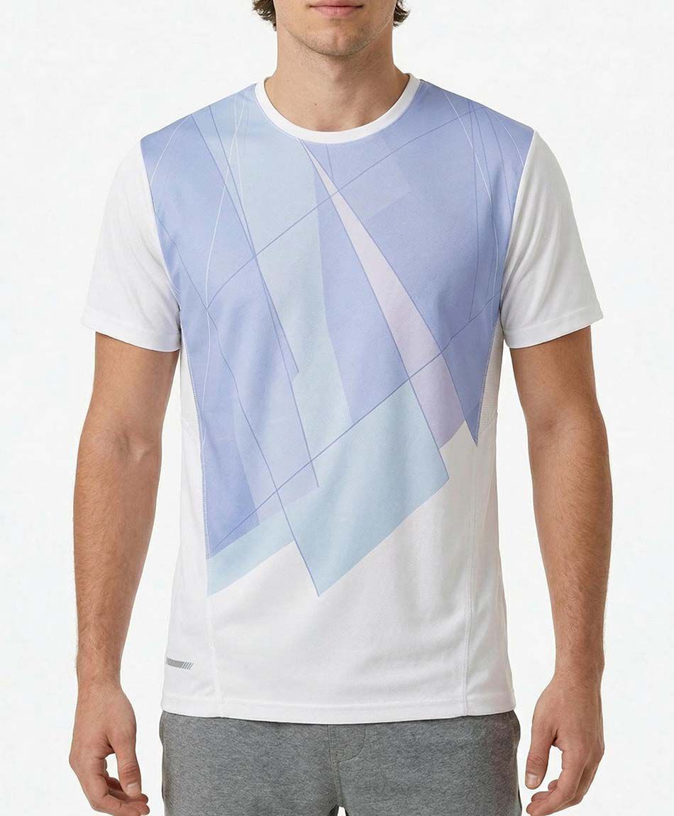 Remera deportiva hombre geometrica