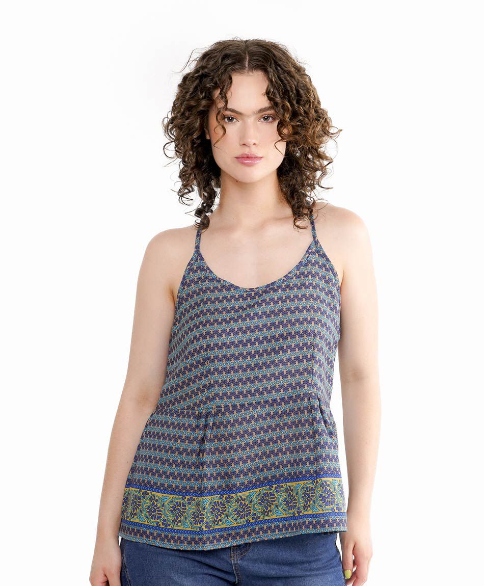 Camisa mujer lisa blue