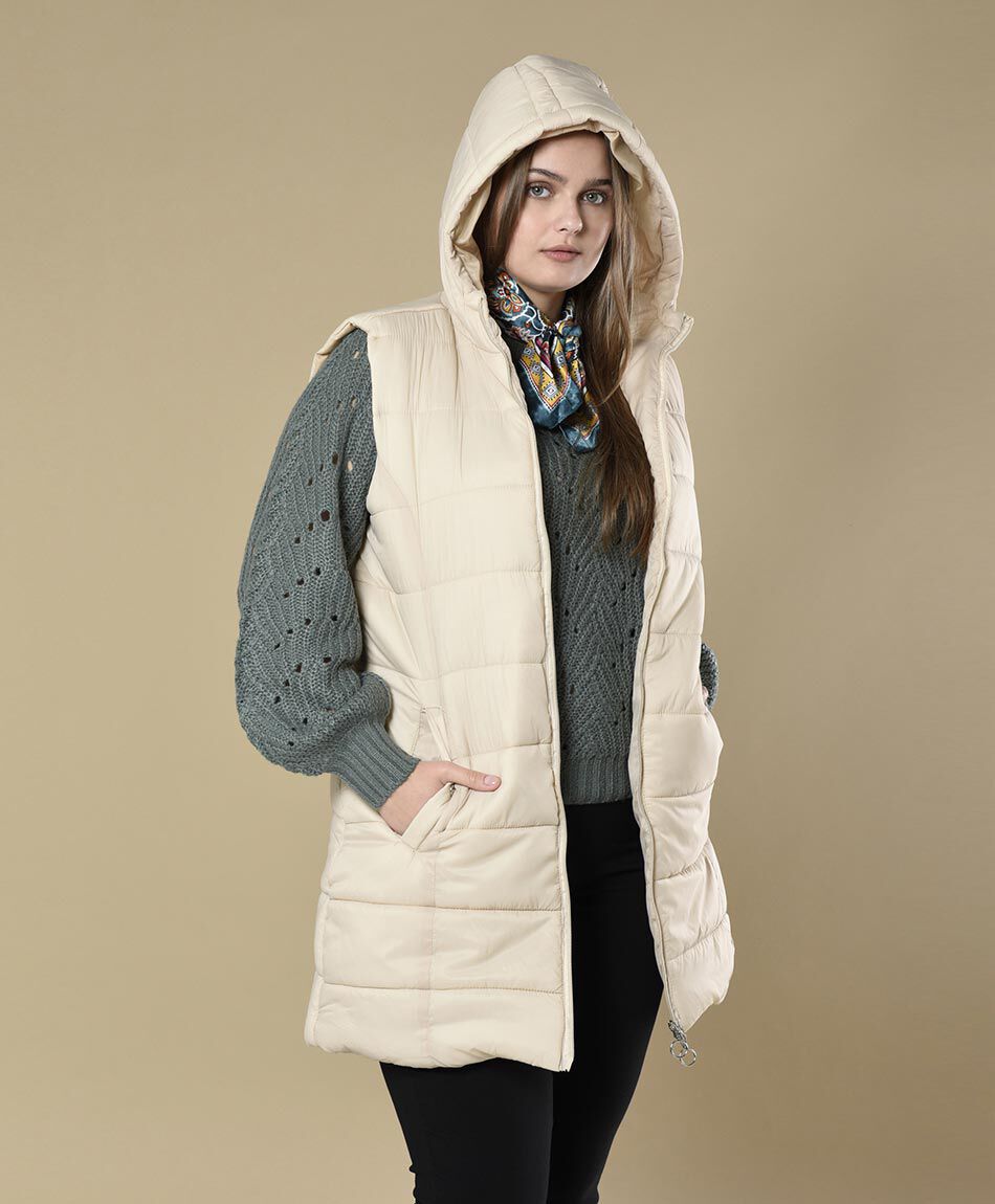 Parka larga sin mangas