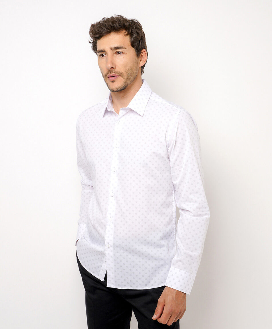 Camisa hombre formal dise&ntilde;o estampado