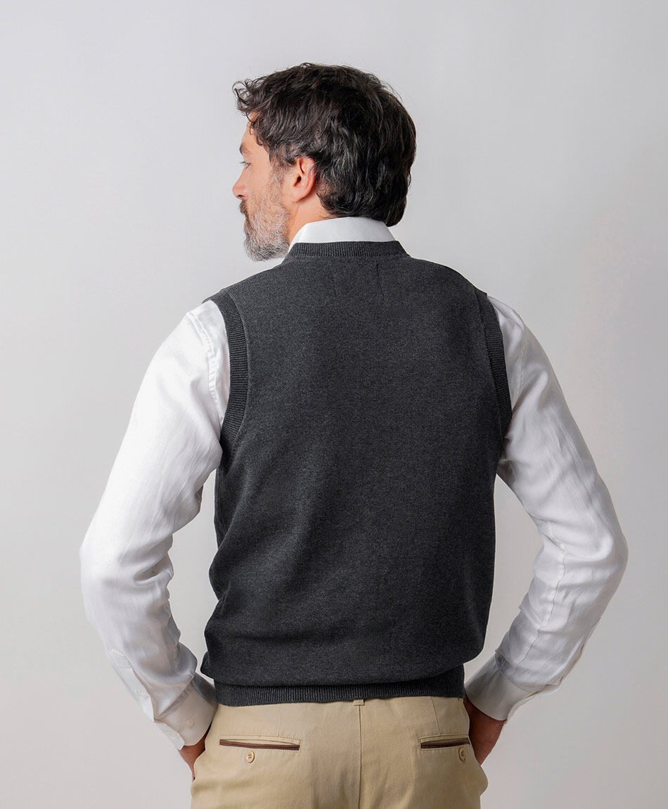 Sweater hombre sin mangas gris