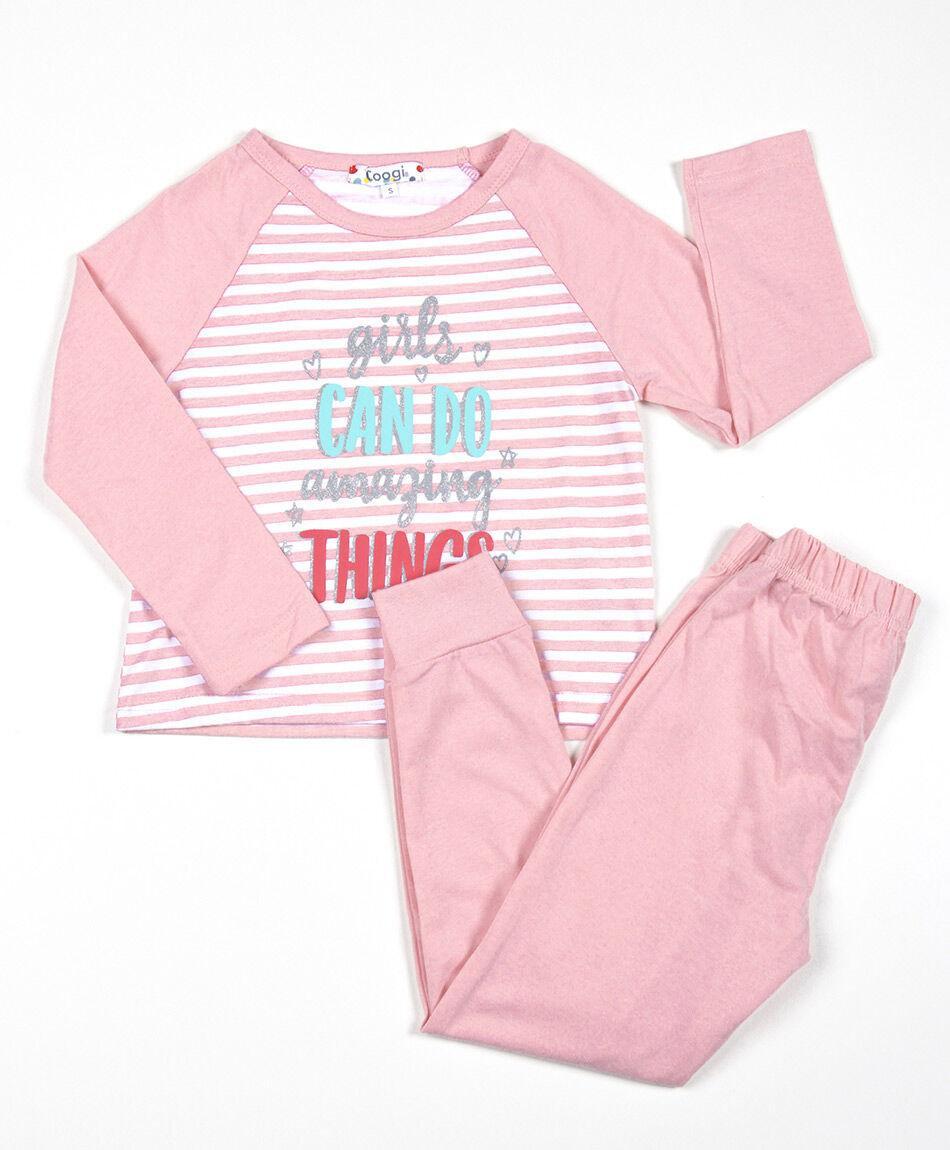 Pijama ni&ntilde;a l&iacute;neas frase