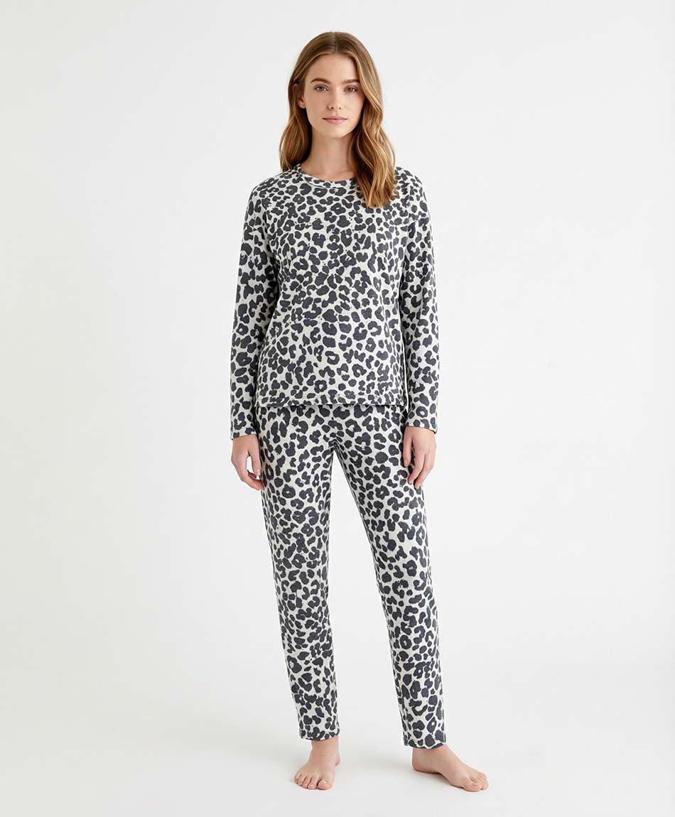 Pijama mujer polar animal print