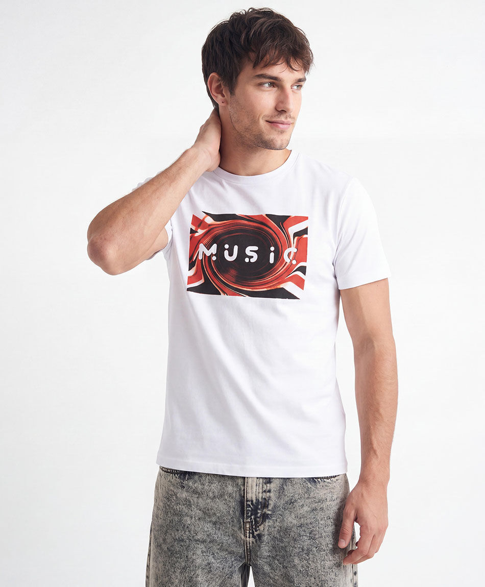 Remera hombre estampado music