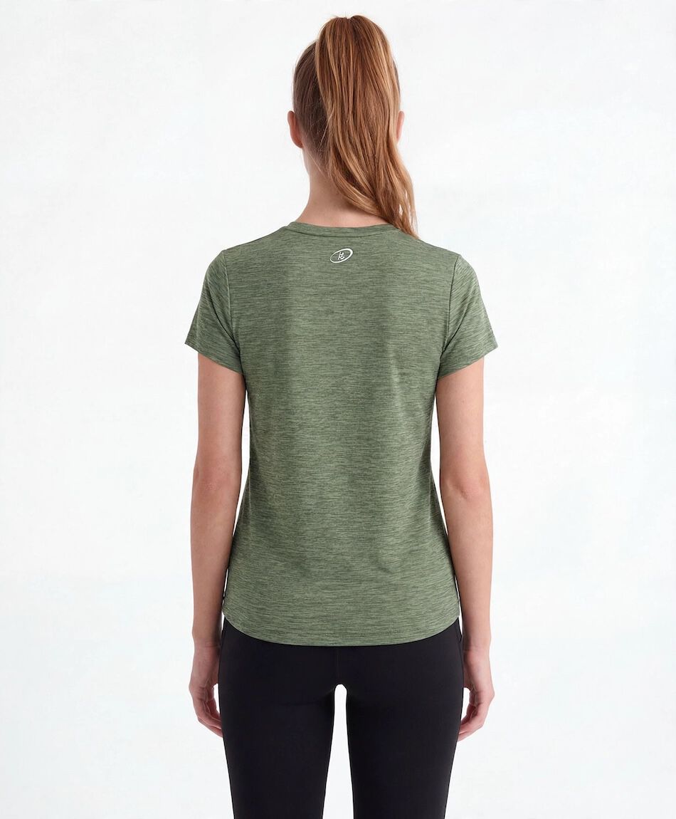 Remera deportiva mujer melange verde
