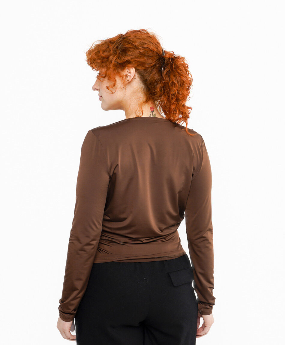 Remera mujer comfy brown