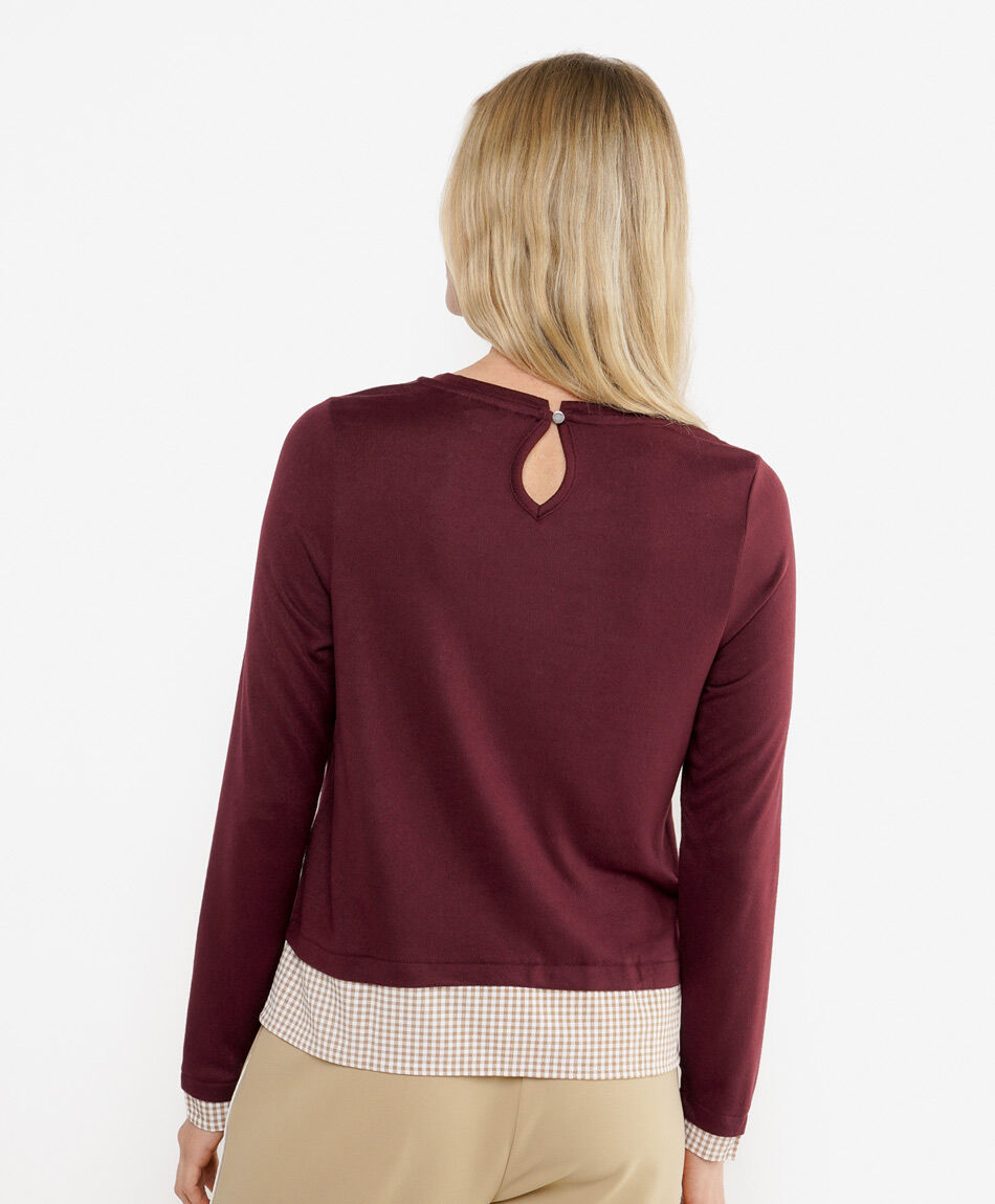 Remera mujer basta cuadros