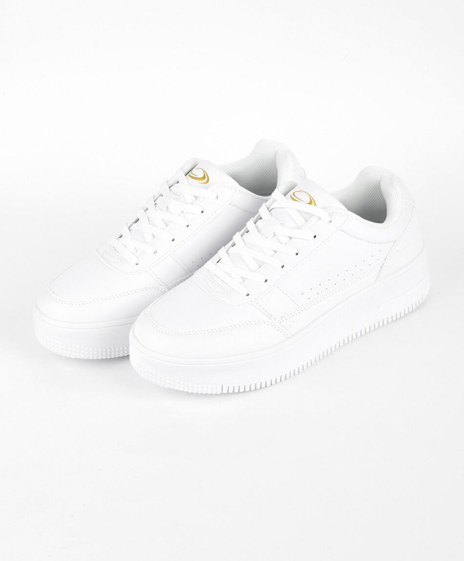 Zapatilla mujer blanca plataforma
